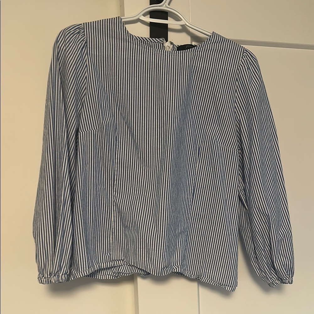 J Crew Striped Blue Women's Top